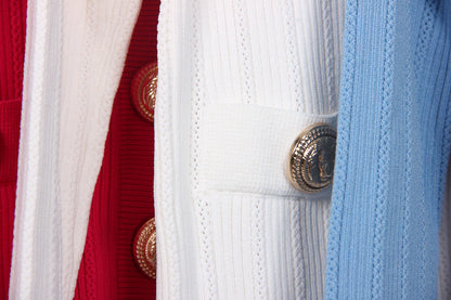 Spring Autumn Women Sweater Cardigan Classic High Quality Jacket Knitwear