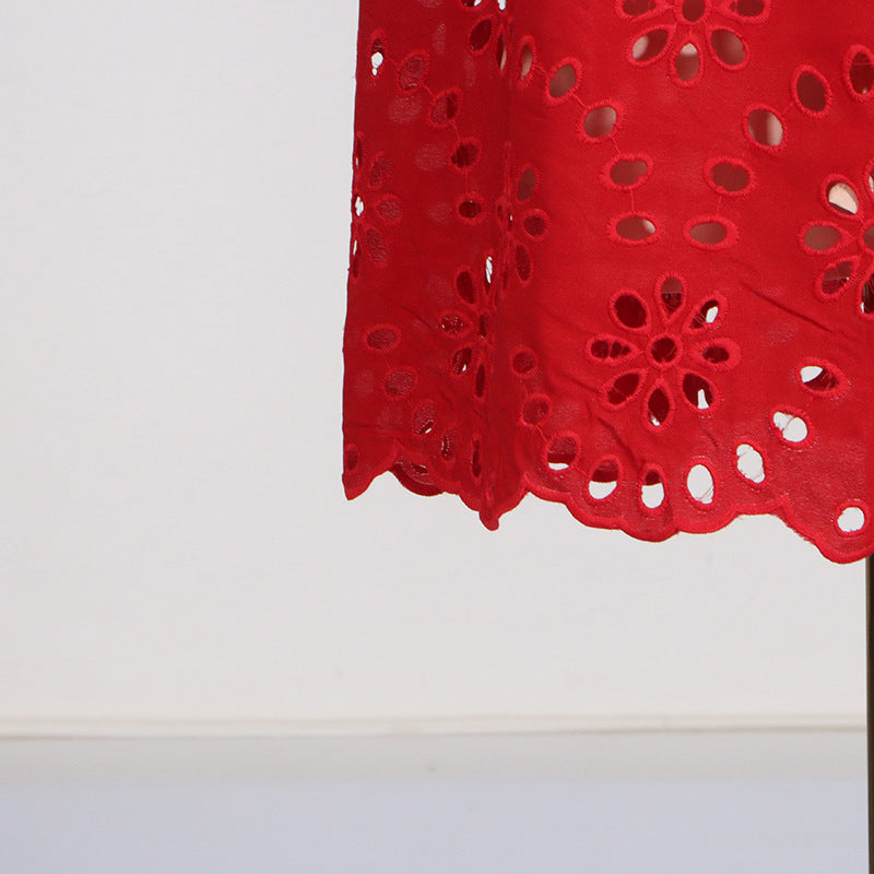Straps Maxi Dress Slim Fit Slimming Embroidered Crocheted woman Dress.