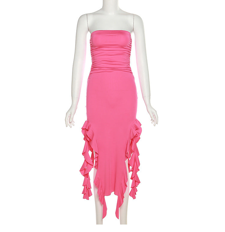-Shoulder Tube Top Dress