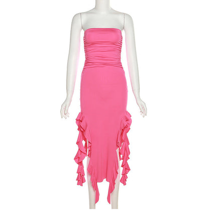 -Shoulder Tube Top Dress
