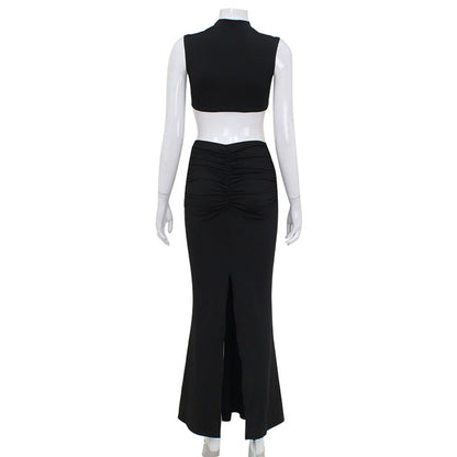  red carpet dress Sleeveless Cutout Backless Sexy Red Carpet Dress