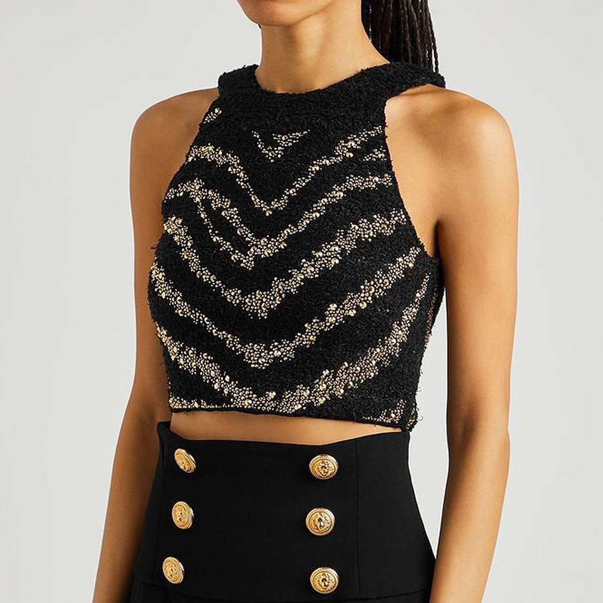 Rhinestone vest