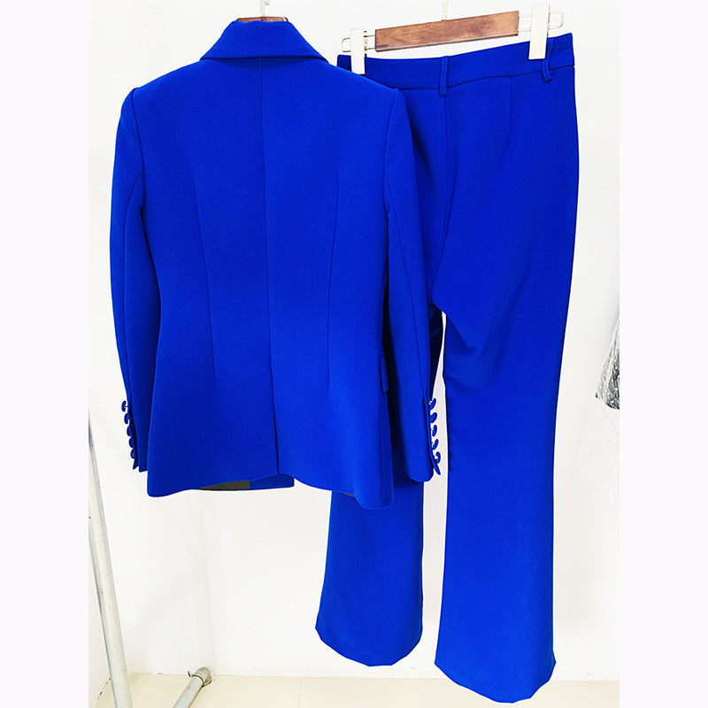 Business Wears One Button Cloth Cover Suit Bell Bottom Pants Two Piece