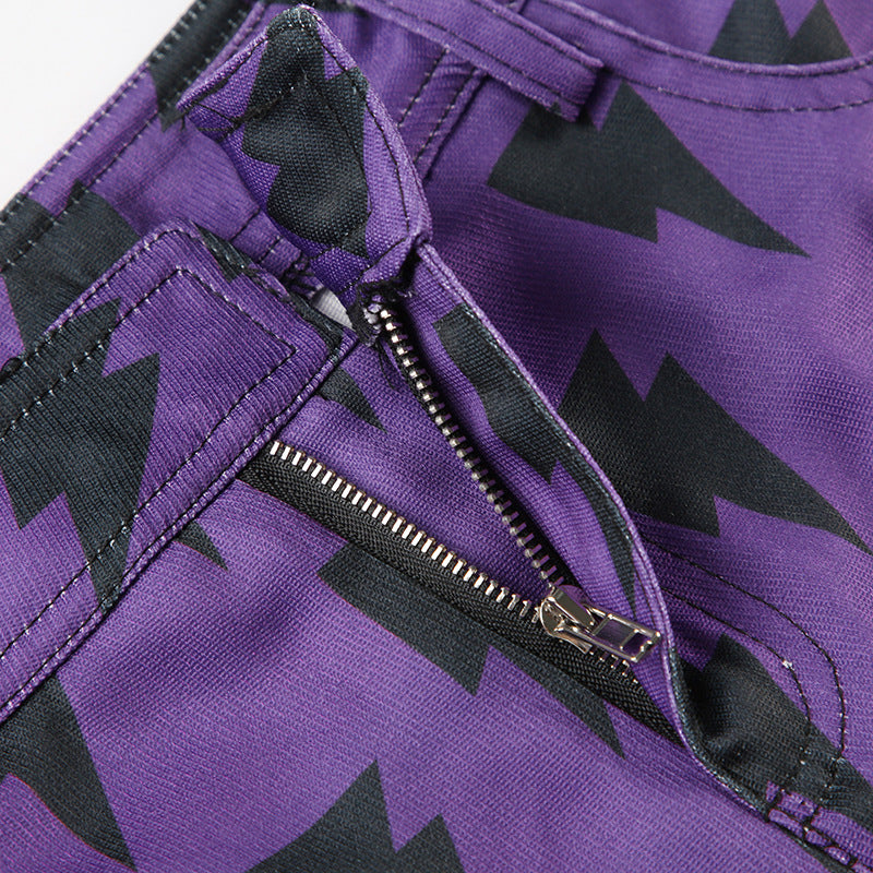    Match Pants for Women Street Cool Drag Low Waist Sexy Printed 
