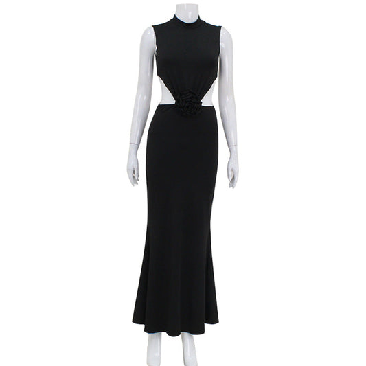  red carpet dress Sleeveless Cutout Backless Sexy Red Carpet Dress