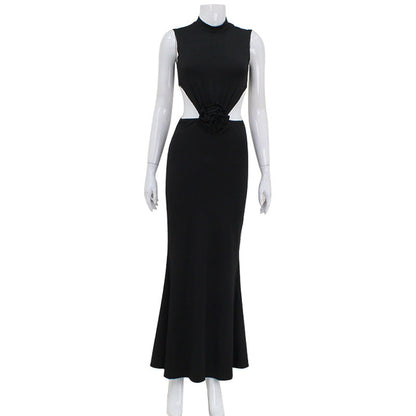 red carpet dress Sleeveless Cutout Backless Sexy Red Carpet Dress