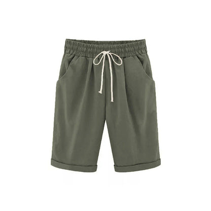  Shorts Women Casual Shorts Elastic Waist Loose Twill Shorts Women
