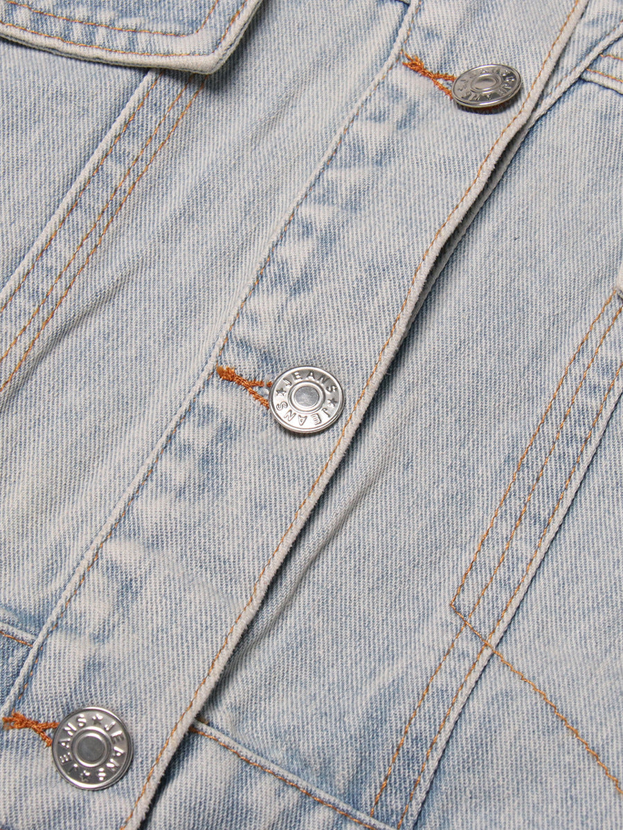 Denim Jacket Suit Personalized Sexy Two Piece Set Casual Suit