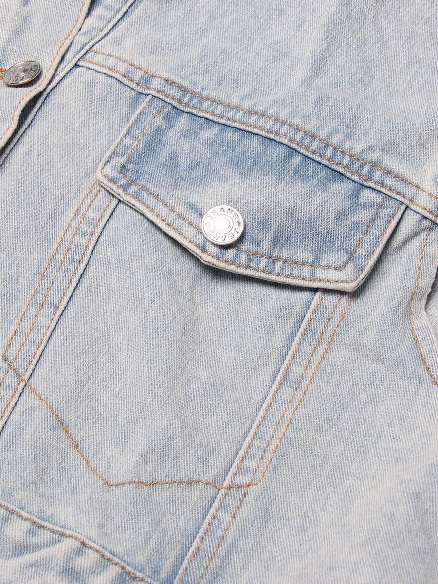 Denim Jacket Suit Personalized Sexy Two Piece Set Casual Suit