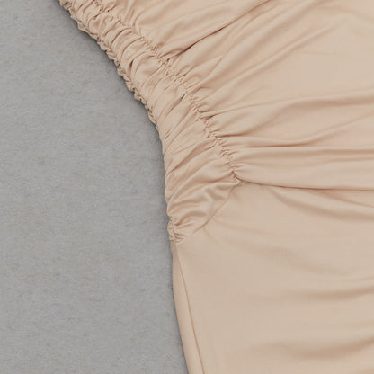 pleated ruffled Dress Summer Round Neck Sleeveless Pleated dress