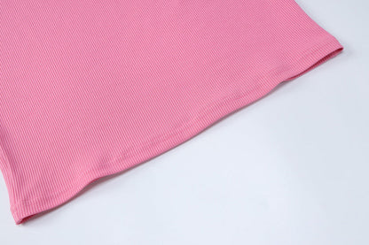  Round Neck Dress Women Spring Solid Color Sleeveless Slim Dress
